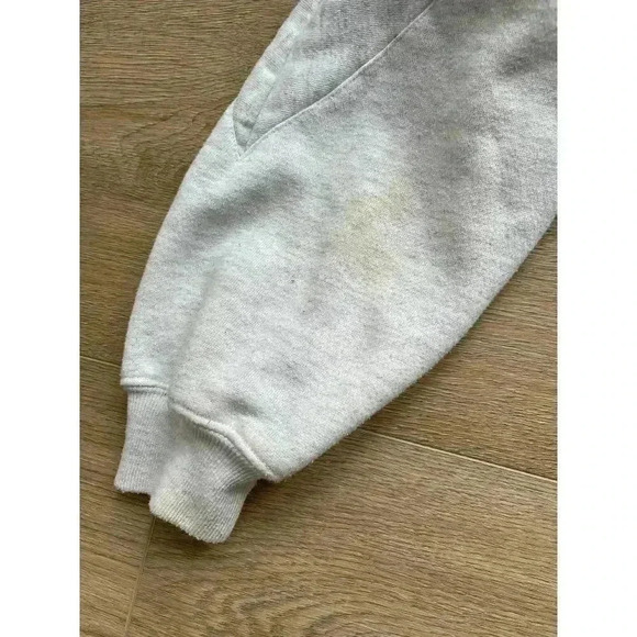 Vintage 80s Adidas Full Zip Sweatshirt Jacket Trefoil Men's M Gray Retro - Picture 12 of 14